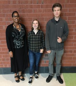 Margo Bruce, Principal; Bayley Leyshon and William Bridge